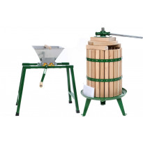 Murskain CiderMill CM2, käsikäyttöinen, jaloilla + Mehupuristin 18l