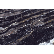 Seinälaatta Caisla Luxury Black Thunder, 600x600 mm, musta/kulta