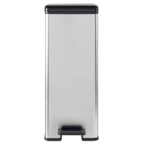 Roska-astia Curver Slim Bin polkimella 40L, 250x393x607mm, hopea/musta