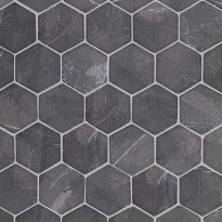 Marmorimosaiikki Qualitystone Hexagon Gray, verkolla, 60 x 60 mm