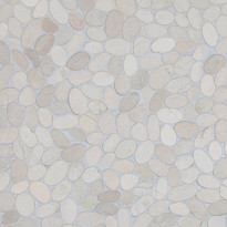 Luonnonkivimosaiikki Qualitystone Sliced Pebble White, Interlock, verkolla, 300x300 mm