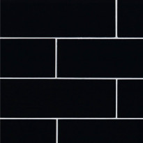 Seinälaatta Qualitystone Crystal Black, 100 x 300 mm