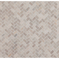 Mosaiikkilaatta Qualitystone Herringbone White Mini, 20x40mm