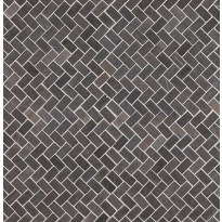 Mosaiikkilaatta Qualitystone Herringbone Grey Mini, 20x40mm