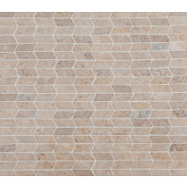 Mosaiikkilaatta Qualitystone Shevron Mini White, 25x60mm