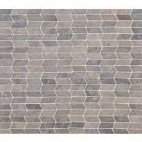 Mosaiikkilaatta Qualitystone Shevron Mini Light Grey, 25x60mm