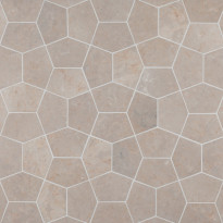 Luonnonkivilaatta Qualitystone Pentagon White, 150x100mm
