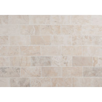 Luonnonkivilaatta Qualitystone White Marble Tile, 100x200mm