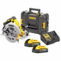 Akkupyörösaha DeWalt XR DCS570H2T-QW, Ø184mm, 18V, 2x5.0Ah akuilla + TSTAK