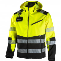 Softshell-takki Dimex 6099, huomioväri, stretch, tuulenpitävä, vettähylkivä