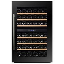Kahden lämpötilan viinikaappi Dunavox DAB-42.117DB, 59x88.5cm, musta, integroitava