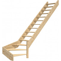 Portaat Dolle Paris, 3180mm, oikea, ilman kaidetta, avonainen malli, käsittelemätön kuusi