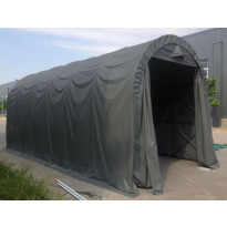 Pressutalli Prohall XXL 4,5x9m oviaukko 4.3x2.88m 500g/m2 harmaa