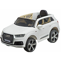 Lasten sähköauto Viheraarni Audi Q7, 12V, valkoinen