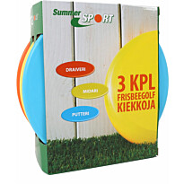 Frisbeegolf kiekkosetti Summer Sport 3 kiekkoa