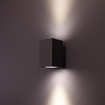 LED-seinävalaisin FTLIGHT Style Square, 2x3W, IP54, 4000K, grafiitinharmaa, Verkkokaupan poistotuote