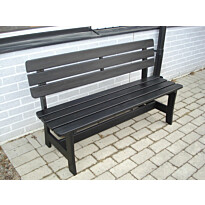 Puutarhapenkki Eden Wood Magnus, 3-istuttava, leveys 160cm, musta