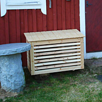 Ilmalämpöpumpun suojakotelo Eden Wood, puuvalmis, eri kokoja