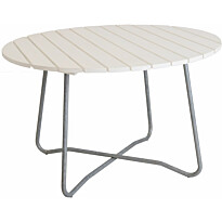 Ruokapöytä Eden Wood Amanda, Ø120cm, 5 henkilölle, valkoinen
