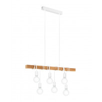 Riippuvalaisin Eglo Vintage Townshend, 6x60W, 100x1100x1000mm, E27, IP20, valkoinen/ruskea