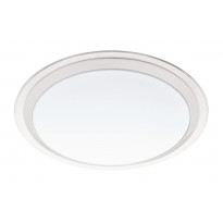 LED-plafondi Eglo Crosslink Competa-C, 17W, Ø430x90mm, IP20, valkoinen/hopea/kirkas