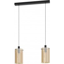 Riippuvalaisin Eglo Crystal&amp;Design Polverara, 2-osainen, musta/meripihka