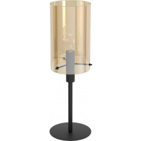 Pöytävalaisin Eglo Crystal&amp;Design Polverara, musta/meripihka