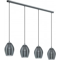 Riippuvalaisin Eglo Crystal&amp;Design Estanys, 4-osainen, savunharmaa