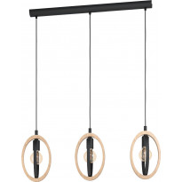 Riippuvalaisin Eglo Vintage Basildon, 780x160mm, musta/puu