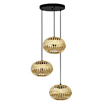 Riippuvalaisin Eglo Amsfield 1, 3xE27, 40W, bambu, IP20