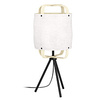 Pöytävalaisin Eglo Surfleet, Ø51.5cm, E27, 40W, IP20, valkoinen/puu