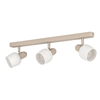 Kattovalaisin Eglo Corato, 3xE14, 18W, IP20, hiekka/valkoinen