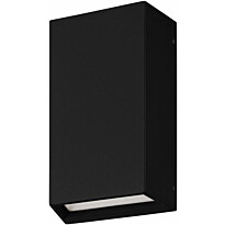 LED-ulkoseinävalaisin Eglo Spongano, 12x20cm, 2x5W, musta