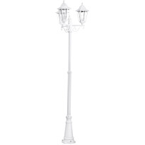 Pylväsvalaisin Eglo Navedo, 3x60W, Ø560x2200mm, E27, IP44, valkoinen/kirkas, Verkkokaupan poistotuote