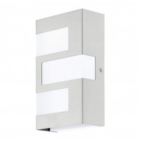 Seinävalaisin LED Ralora, 3x2,5W, ruostumaton teräs/valkoinen