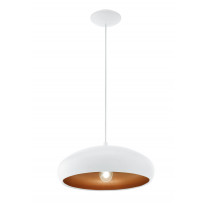 Riippuvalaisin Eglo Mogano 1, 60W, Ø400x1100mm, E27, IP20, valkoinen/kupari