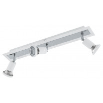 LED-kattospotti Eglo Sarria, 3-osainen, valkoinen, kromi 94961