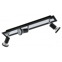 LED-kattospotti Eglo Sarria, 3-osainen, musta, kromi 94965
