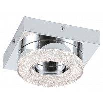 LED-katto-/seinävalaisin Eglo Fradelo, 120x120mm, kromi, kristalli 95662