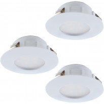 LED-alasvalosarja Eglo 3x6W, Ø78mm, IP20/44, valkoinen 95821