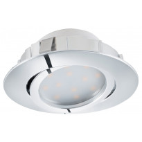 LED-alasvalo Eglo Pineda 6W, Ø84mm, kromi, himmennettävä 95855