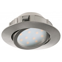 LED-alasvalo Eglo Pineda 6W, Ø84mm, teräs, himmennettävä 95856