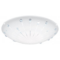 LED-plafondi Eglo Margitta 1, Ø315mm, valkoinen, kristalli 96113