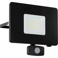 LED-ulkoseinävalaisin/-valonheitin Eglo Faedo, 200x205mm, liiketunnistimella, musta
