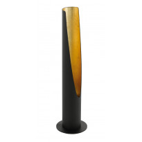 LED-pöytävalaisin Eglo Barbotto, 5W, Ø100x395mm, GU10, IP20, himmennettävä, musta/kulta
