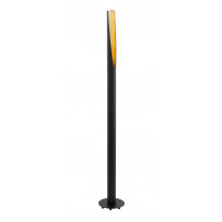 LED-lattiavalaisin Eglo Barbotto, 5W, Ø185x1370mm, GU10, IP20, himmennettävä, musta/kulta