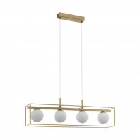 Riippuvalaisin Eglo Vallaspra, 4x40W, 910x1100x165mm, E14, IP20, samppanja/valkoinen