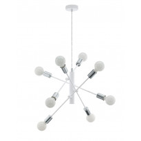 Riippuvalaisin Eglo Gradoli, 8x60W, Ø710x1100mm, E27, IP20, kromi/valkoinen