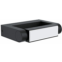 LED-ulkoseinävalaisin Eglo Brianza, musta/valkoinen