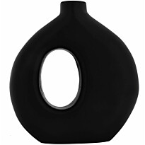 Puinen koristevaasi Eglo Living Melobody, 16.5cm, musta